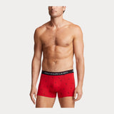 Ralph Lauren Classic Stretch-Cotton Trunk 3-Pack in Grey/Red/Blk