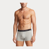 Ralph Lauren Classic Stretch-Cotton Trunk 3-Pack in Grey/Red/Blk