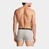 Ralph Lauren Classic Stretch-Cotton Trunk 3-Pack in Grey/Red/Blk