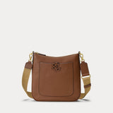 Ralph Lauren Pebbled Leather Large Cameryn Crossbody In Tan