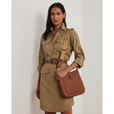 Ralph Lauren Pebbled Leather Large Cameryn Crossbody In Tan