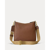 Ralph Lauren Pebbled Leather Large Cameryn Crossbody In Tan