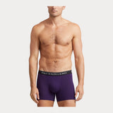Polo Ralph Lauren Stretch Cotton Boxer Brief 3-Pack in Blk/Orange/Purple