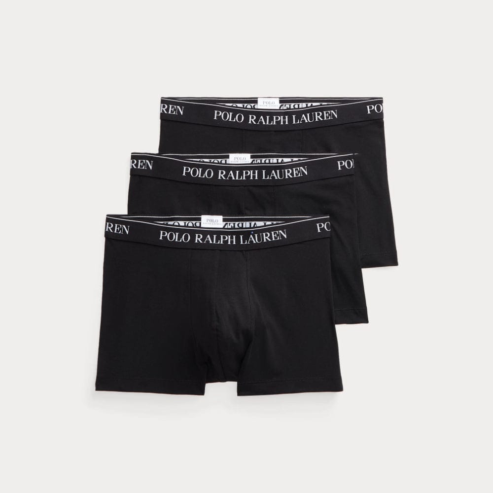 Polo Ralph Lauren Stretch Cotton Boxer Shorts 3-Pack in Black Aopp/Chrcl Htr/