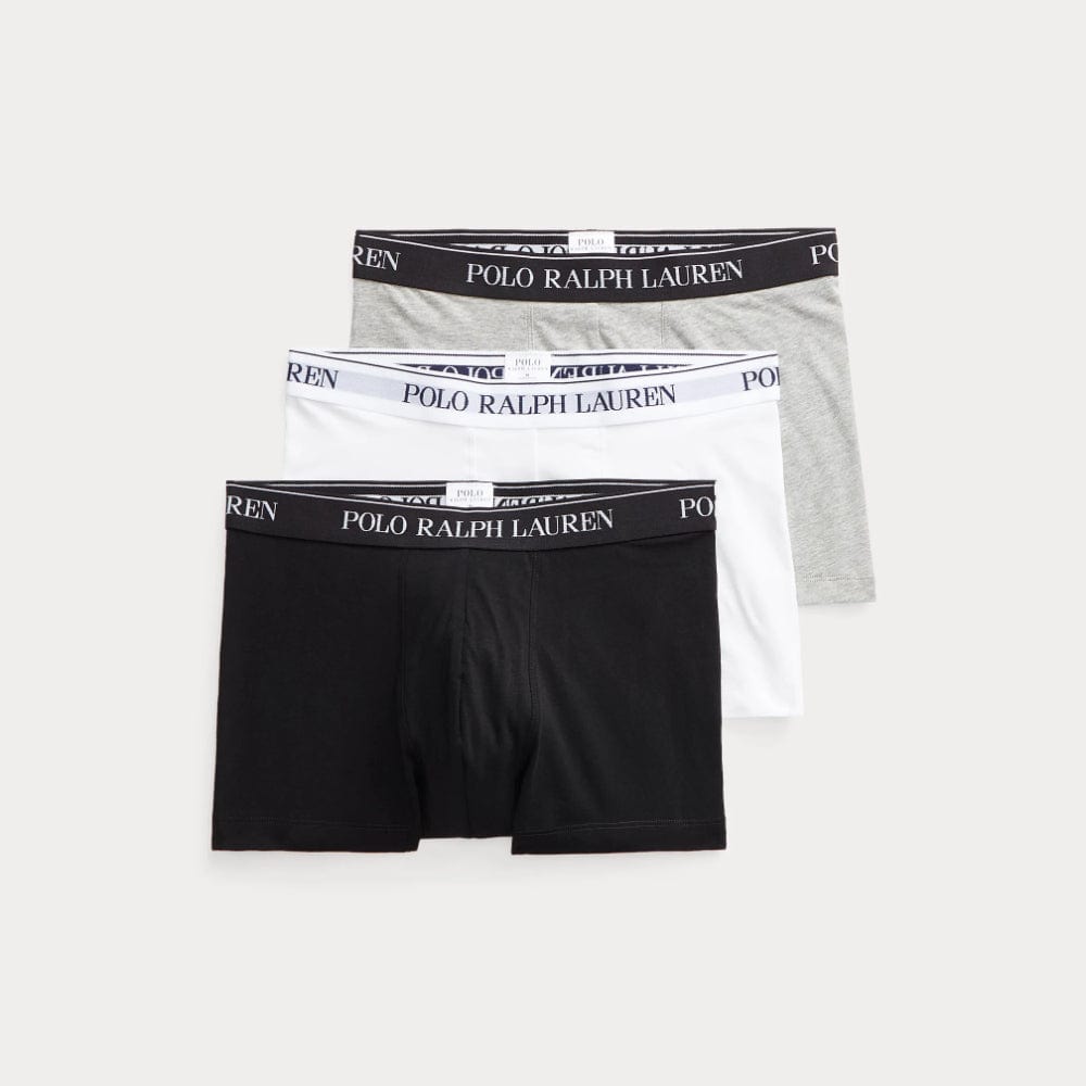 Polo Ralph Lauren Stretch Cotton Boxer Shorts 3-Pack in White/Black/Grey