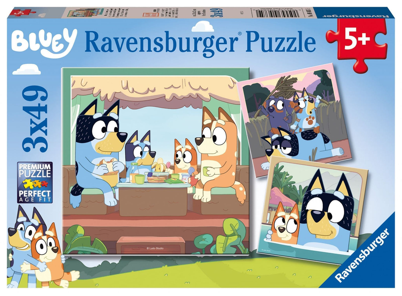 Ravensburger Bluey 3 x 49 Piece Ravensburger Jigsaw Puzzle