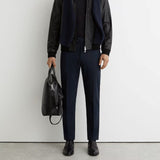 Found Stretch Slim Fit Drawstring Trousers in Navy