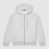 Reiss Zip Through Hoody In Grey Malange
