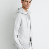 Reiss Zip Through Hoody In Grey Malange
