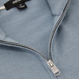 Reiss Blackhall Merino Wool Half-Zip Funnel-Neck Jumper In Armour Blue