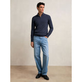 Reiss Blackhall Merino Wool Half-Zip Jumper in
