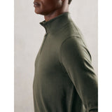 Reiss Blackhall Merino Wool Half-Zip Jumper in Kale Green