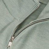 Reiss Blackhall Merino Wool Half-Zip Jumper in Sage Green Melange
