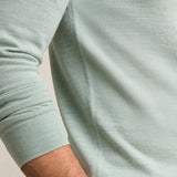 Reiss Blackhall Merino Wool Half-Zip Jumper in Sage Green Melange