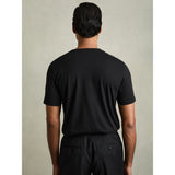 Reiss Bless Cotton Crew Neck T-Shirt In Black