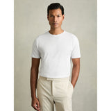 Reiss Bless Cotton Crew Neck T-Shirt in White