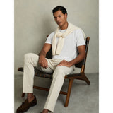 Reiss Bless Cotton Crew Neck T-Shirt in White