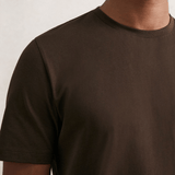 Reiss Bless Cotton Crew-Neck Tailored-Fit T-Shirt in Coco Brown