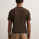Reiss Bless Cotton Crew-Neck Tailored-Fit T-Shirt in Coco Brown