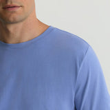 Reiss Bless Cotton Crew-Neck Tailored-Fit T-Shirt in Cornflower Blue