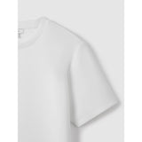 Reiss Bradley Interlock Jersey Crew Neck T-Shirt in White
