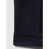 Reiss Brighton Relaxed Drawstring Trousers with Turn-Ups in Navy