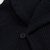 Reiss Cannon Shawl-Collar Cardigan With Wool in Navy