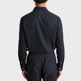 Reiss Carvalho Cotton-Piqué Garment-Dyed Shirt in Navy