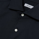 Reiss Carvalho Cotton-Piqué Garment-Dyed Shirt in Navy