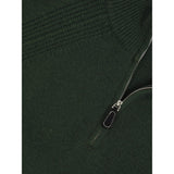 Reiss Charming Wool And Cashmere Half-Zip Jumper in Forest Green