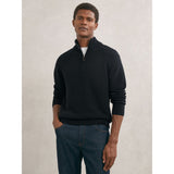 Reiss Charming Wool And Cashmere Half-Zip Jumper In Navy