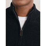 Reiss Charming Wool And Cashmere Half-Zip Jumper In Navy