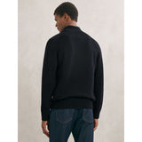 Reiss Charming Wool And Cashmere Half-Zip Jumper In Navy