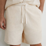 Reiss Crochet Shorts Off White