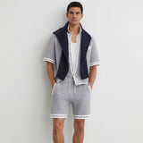 Reiss Drawstring Shorts Soft Blue