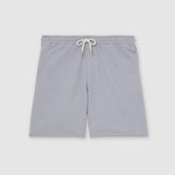 Reiss Drawstring Textured Jacquard Nicola Shorts In Soft Blue