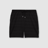Reiss Drawstring Textured Shorts In Black