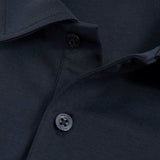 Reiss Earl Air-Water Cotton Polo Shirt in Navy