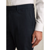 Reiss Eastbury Slim Fit Cotton Blend Chinos in Navy