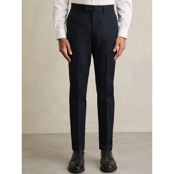 Reiss Eastbury Slim Fit Cotton Blend Chinos in Navy