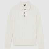 Reiss Evesham Cable-Knit Jumper With Wool in Winter White