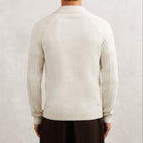 Reiss Evesham Cable-Knit Jumper With Wool in Winter White