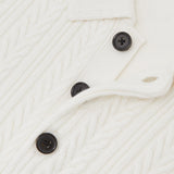 Reiss Evesham Cable-Knit Jumper With Wool in Winter White