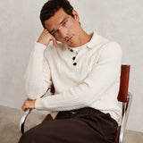 Reiss Evesham Cable-Knit Jumper With Wool in Winter White