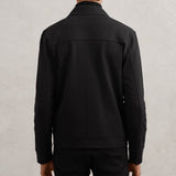 Reiss Finley Twill Twin-Pocket Overshirt in Black