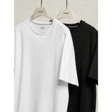 Reiss Flex Stretch-Cotton Loungewear T-Shirts 2 Pack in Black/White