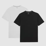 Reiss Flex Stretch-Cotton Loungewear T-Shirts 2 Pack in Black/White