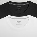 Reiss Flex Stretch-Cotton Loungewear T-Shirts 2 Pack in Black/White