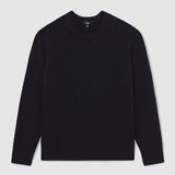 Reiss Foulton Wool-Cashmere Reverse-Seam Jumper in Navy