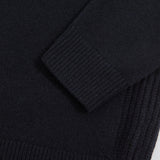 Reiss Foulton Wool-Cashmere Reverse-Seam Jumper in Navy